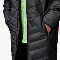 Kids' Football Long Parka Coat TRX - Black