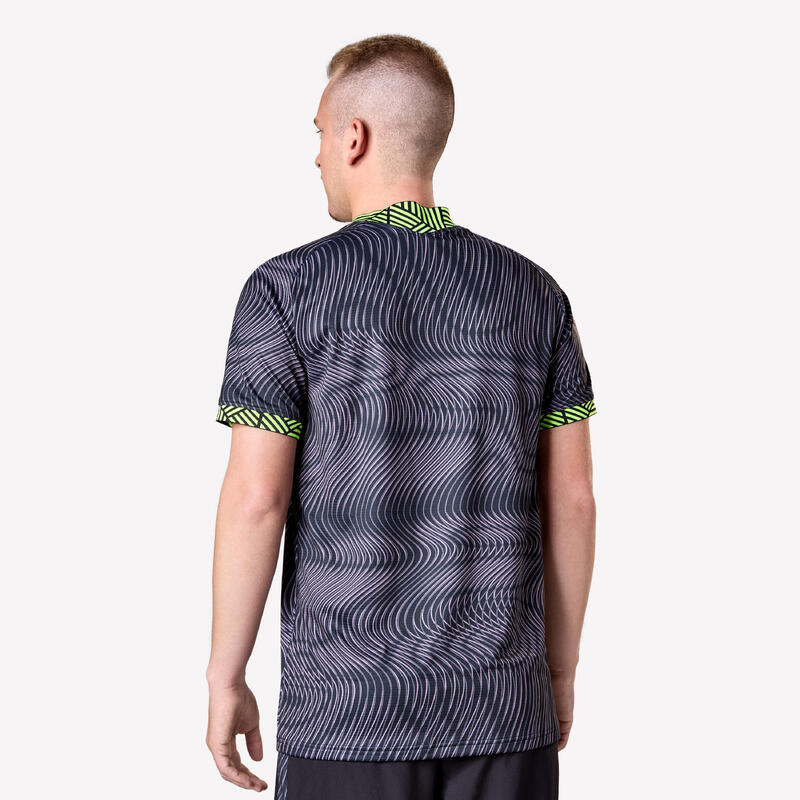 Tricou de fotbal Viralto II wavy Negru-Galben Adulți