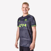 Camisola de Manga Curta de Futebol Viralto II Adulto Preto/Amarelo Fluorescente