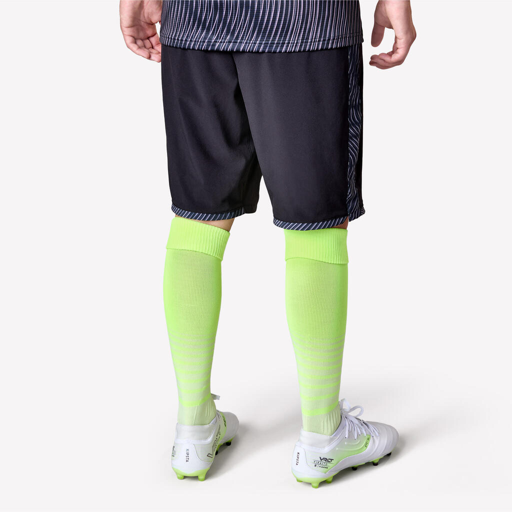 SHORT DE FOOTBALL ADULTE VIRALTO II SNAKE NOIR, GRIS ET ROSE
