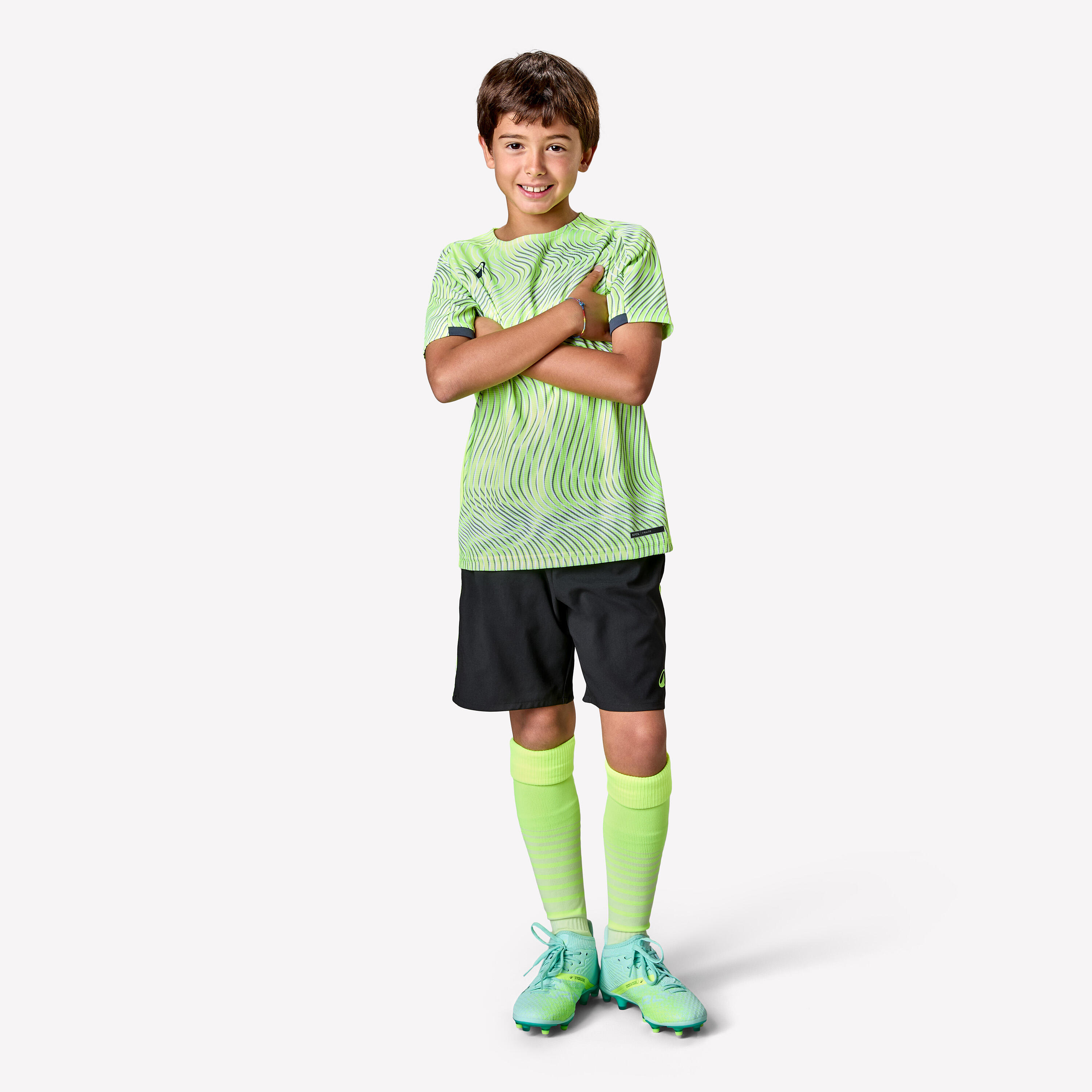 Kids' Short-Sleeved Soccer Jersey, Viralto Wave - KIPSTA