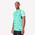 Maillot de football adulte manches courtes viralto check vert et marine
