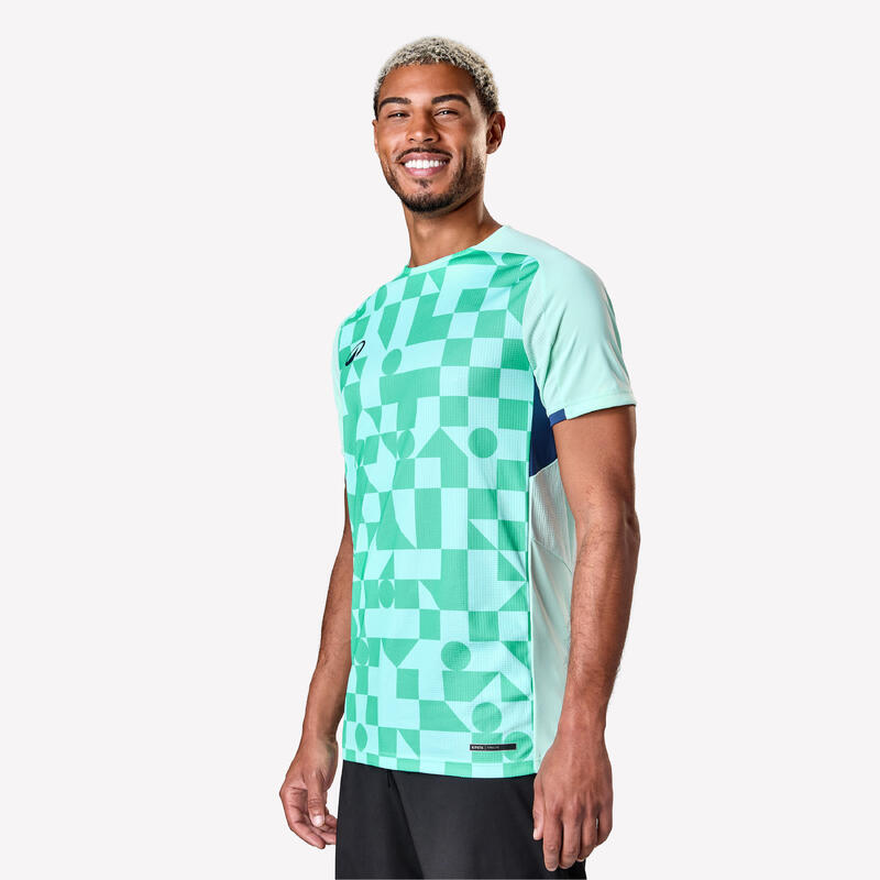 MAILLOT DE FOOTBALL ADULTE MANCHES COURTES VIRALTO WAVE ROSE FLUO