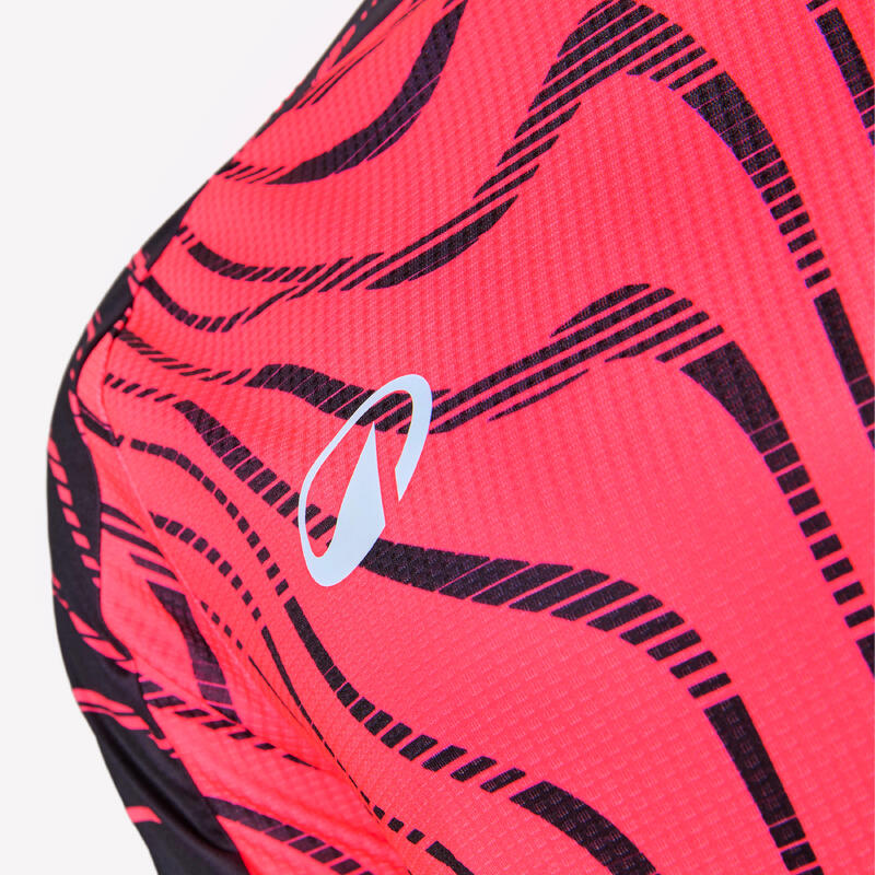 MAILLOT DE FOOTBALL ADULTE MANCHES COURTES VIRALTO TOPO ROSE FLUO & NOIR