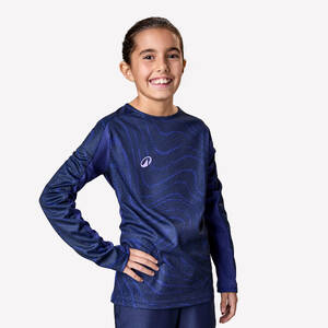 Kids' Long-Sleeved Shirt Viralto Topo Lines - Blue