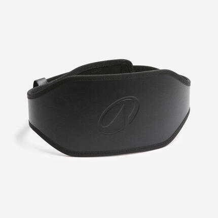 Ceinture lombaire de musculation en cuir résistante, noire