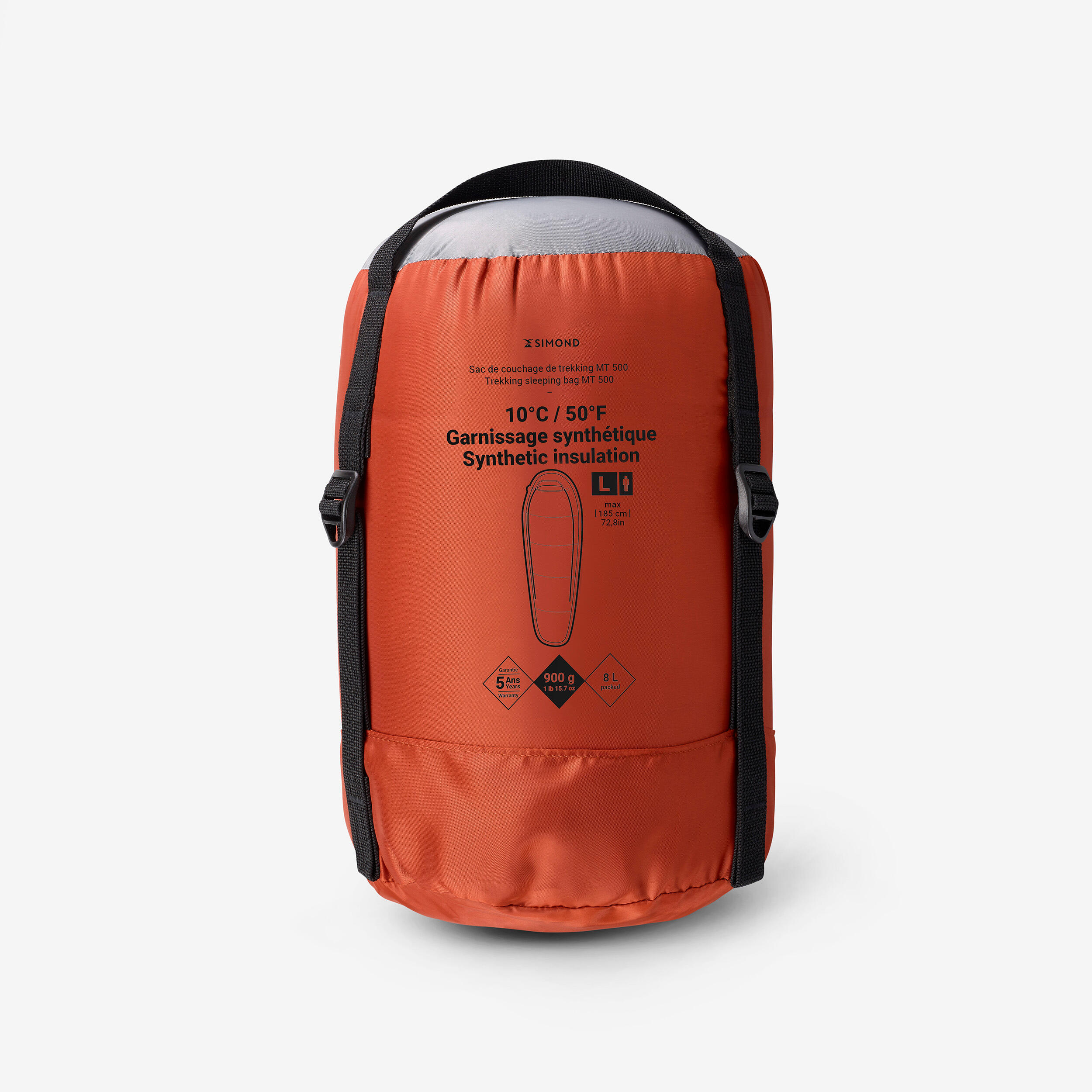 Sac de couchage synthétique jumelable et compact 10°C, MT 500 7/7