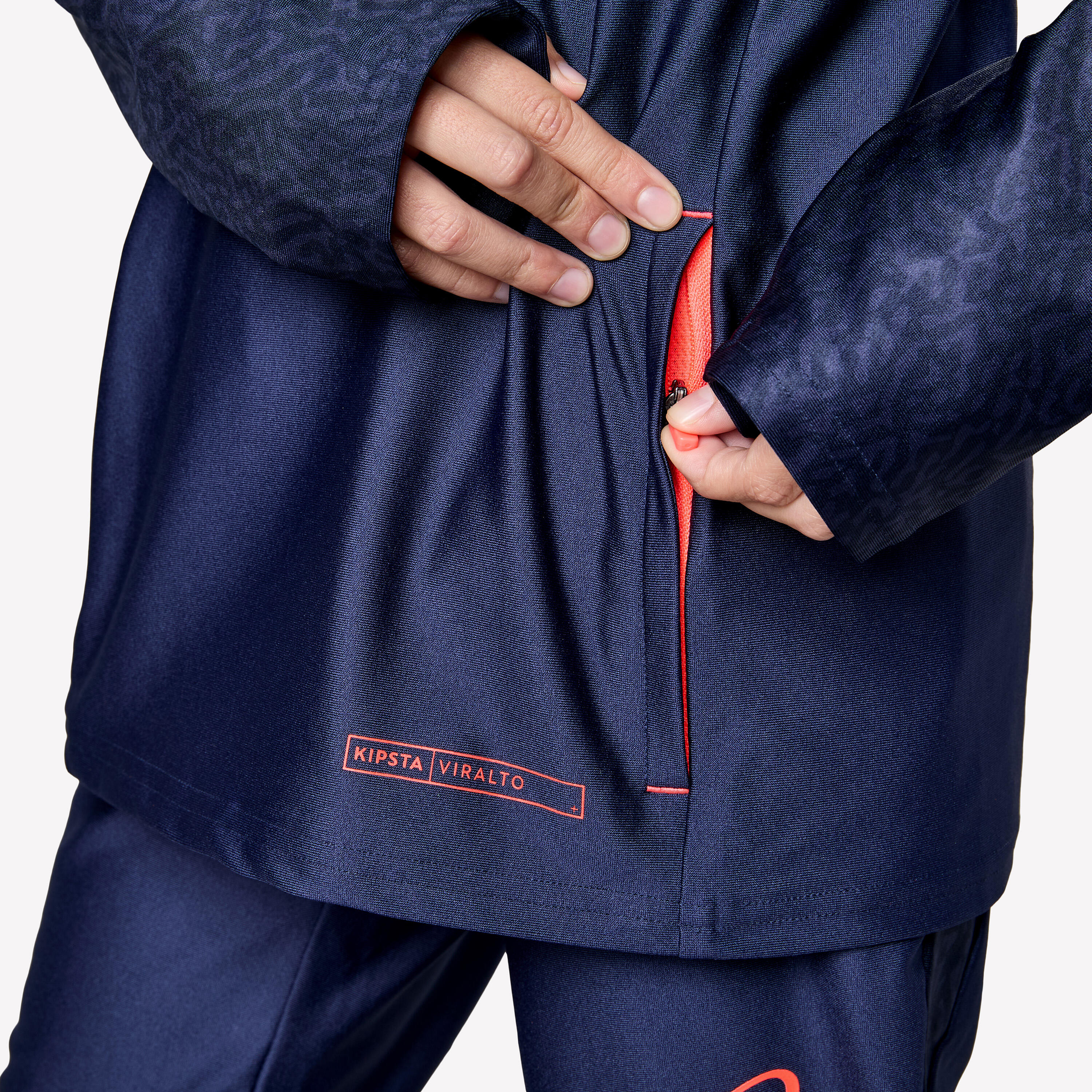 Saco sudadera de fútbol Viralto JR Roarr media cremallera para