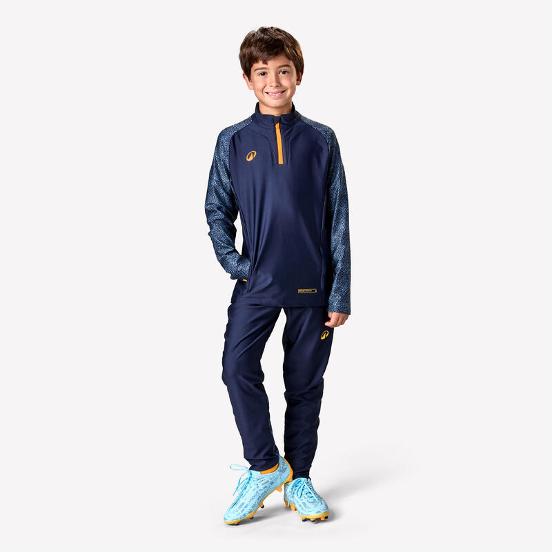 Sweat de football enfant 1/2 zip viralto jr roarr bleu, marine, orange