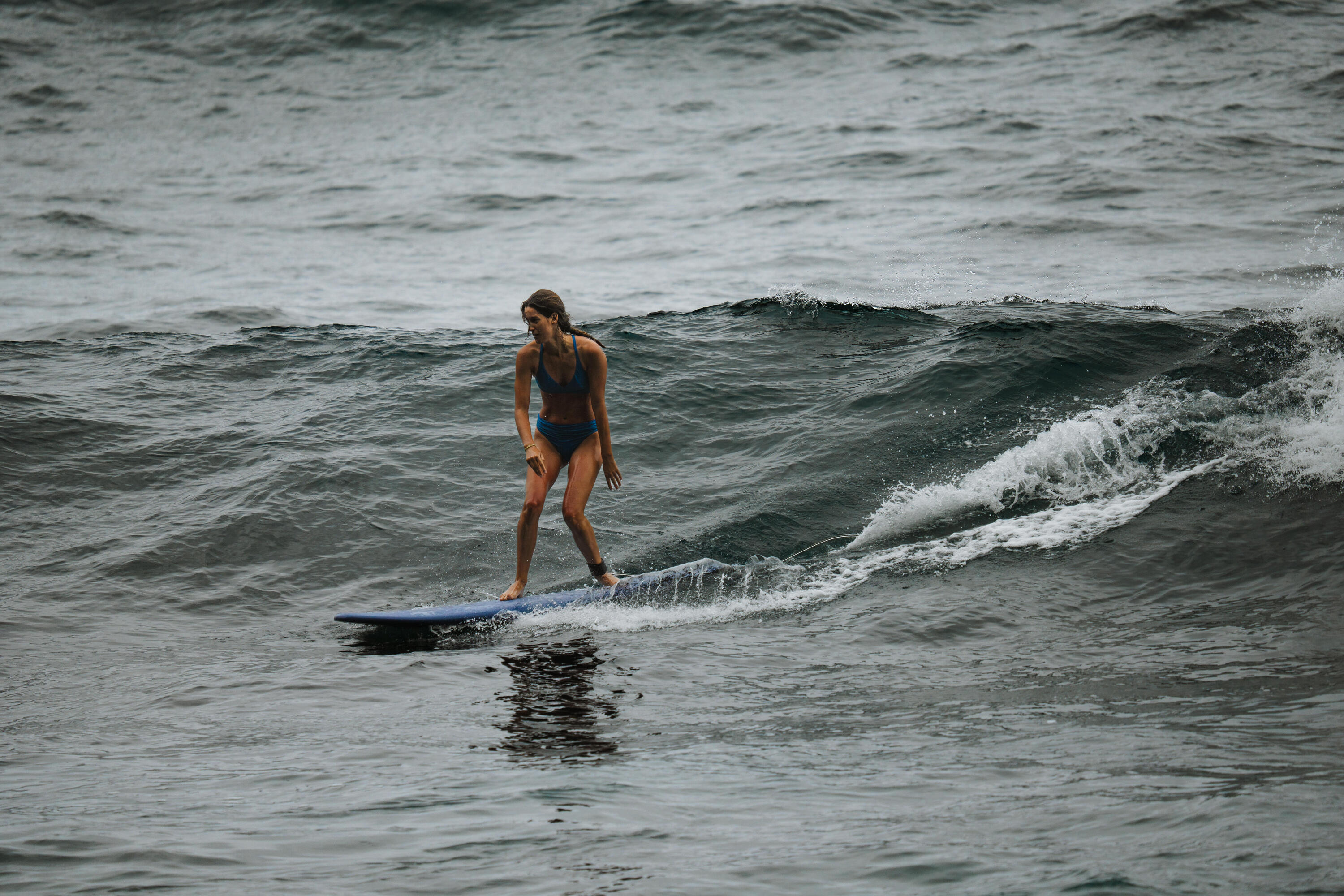 Costume top regolabile surf donna BEA azzurro 9/10