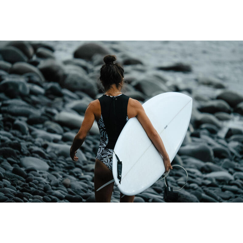 Costum de baie întreg surf Carla Negru și alb Damă