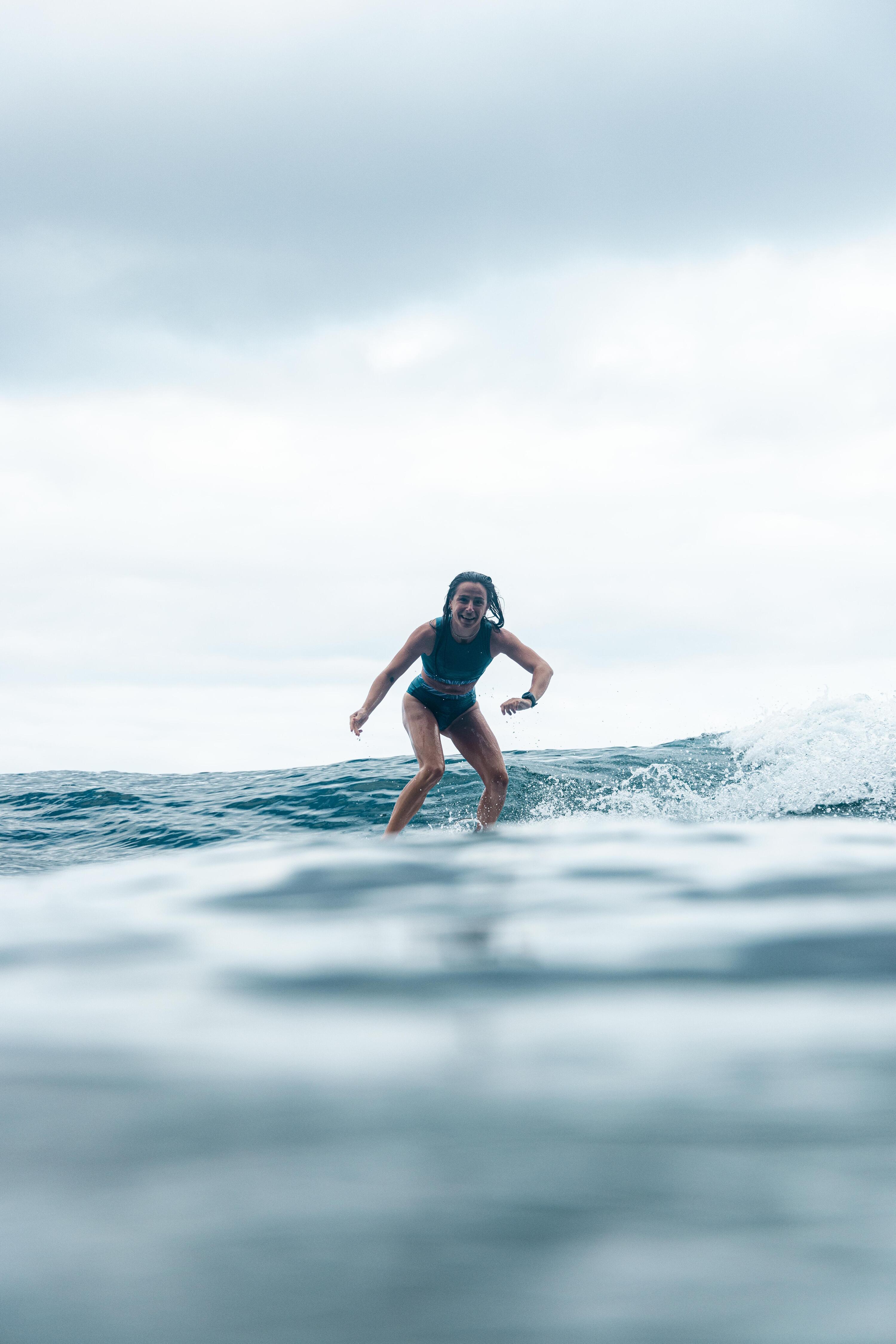 Bas de maillot de surf taille haute femme, Rosa 9/10
