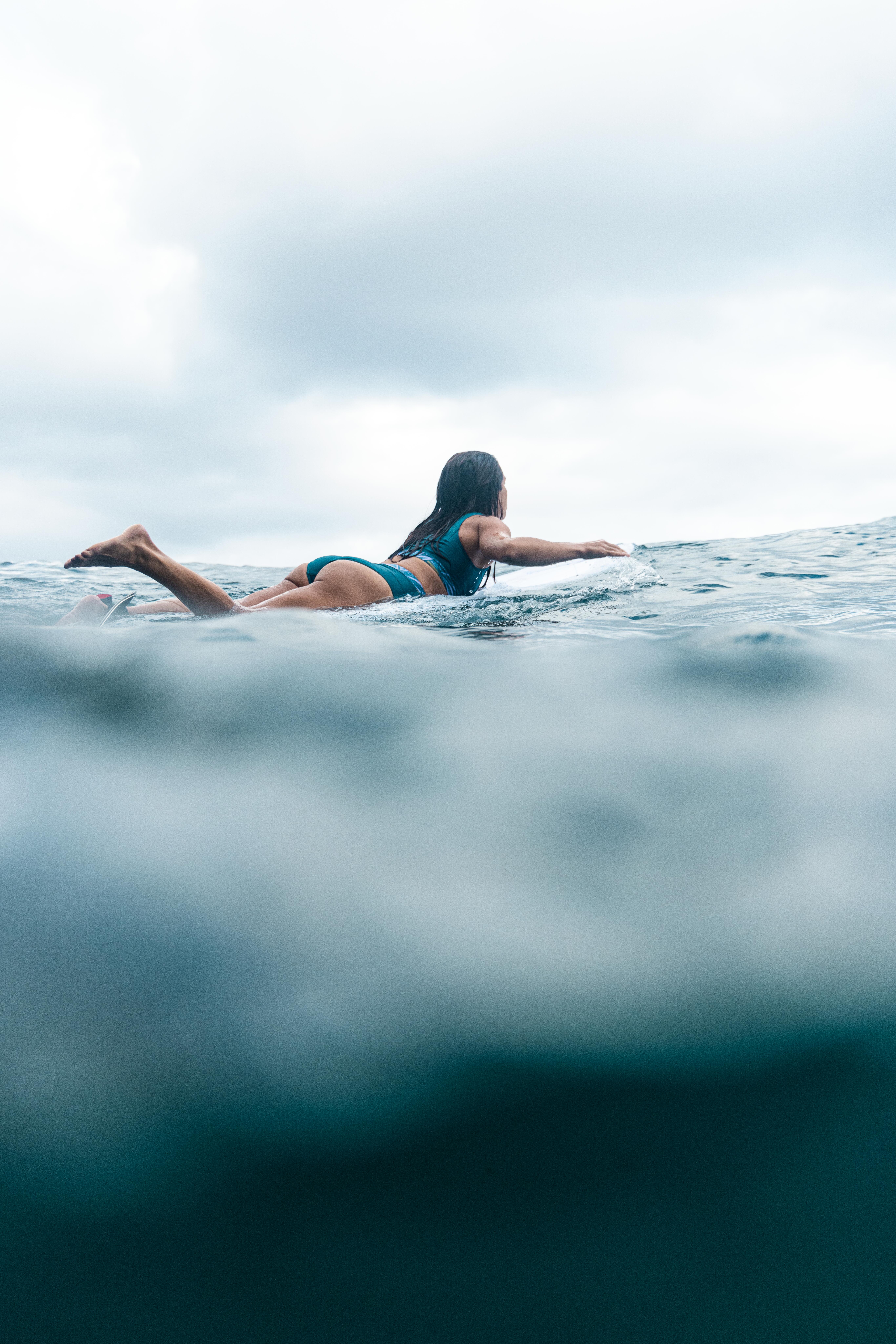 Bas de maillot de bain de surf à taille haute femme – Rosa  - OLAIAN