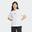 T-shirt de fitness en coton femme, blanc
