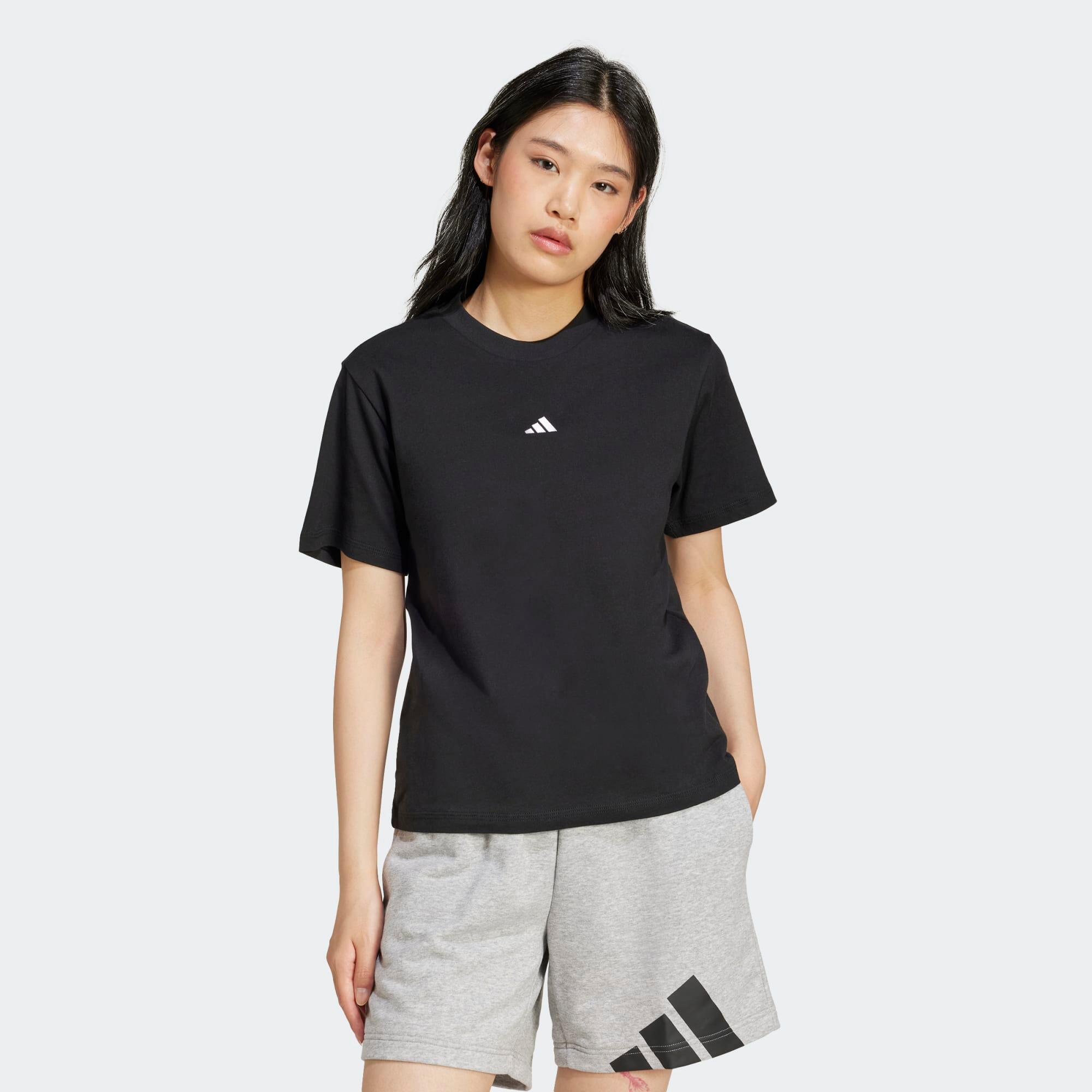 ADIDAS Camiseta Fitness Negro Algodón