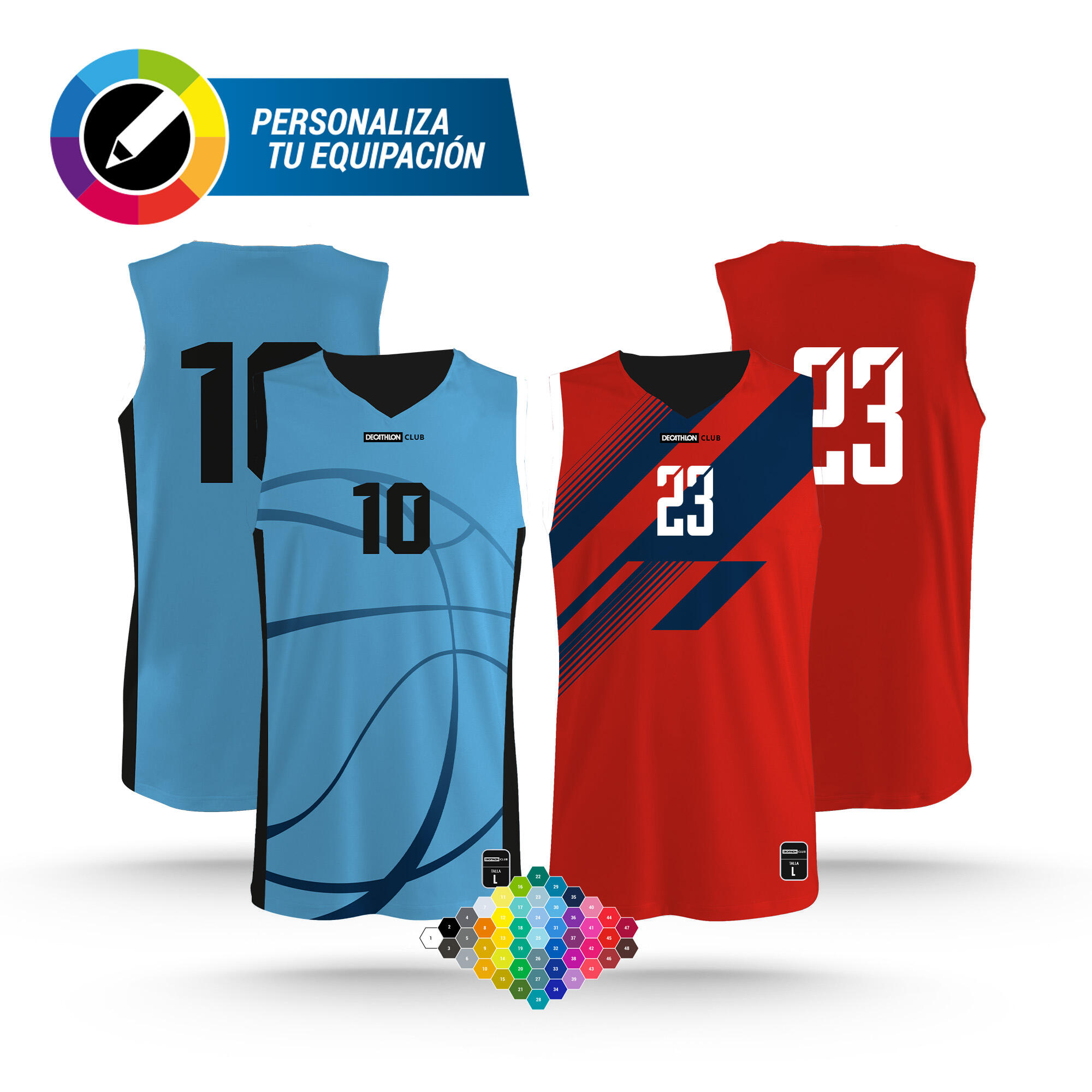 CAMISETA BALONCESTO REVERSIBLE PERSONALIZADA ADULTO JUNIOR Decathlon