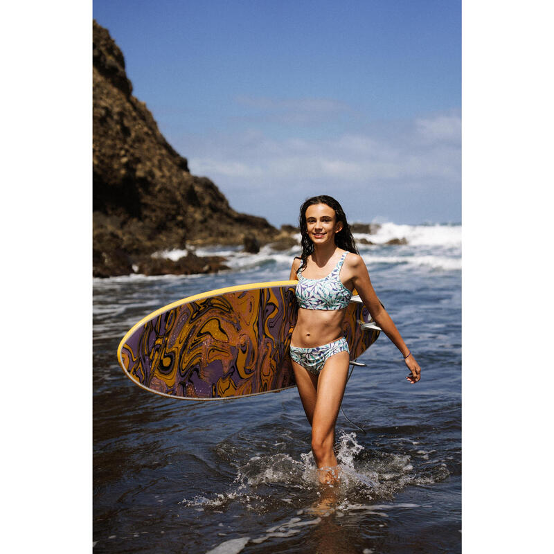 Slip de baie surf Alma hao Imprimeu floral Lila Fete