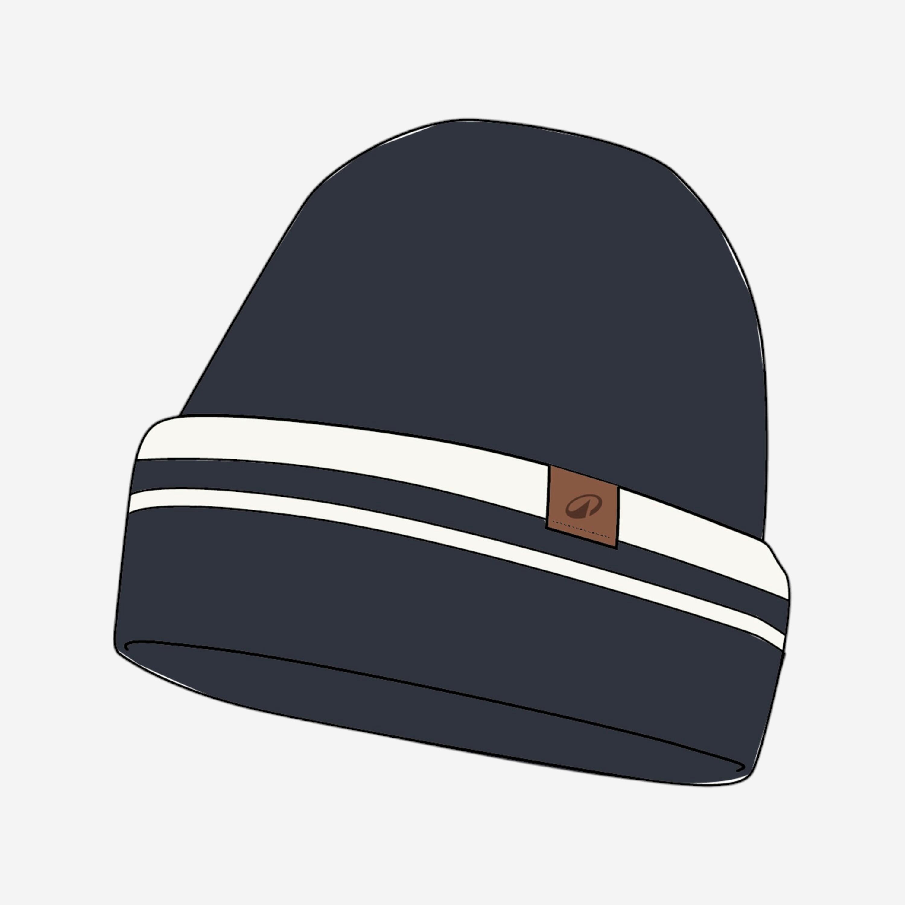 DECATHLON Detská čiapka na jachting Sailing 500 tmavomodro-biela