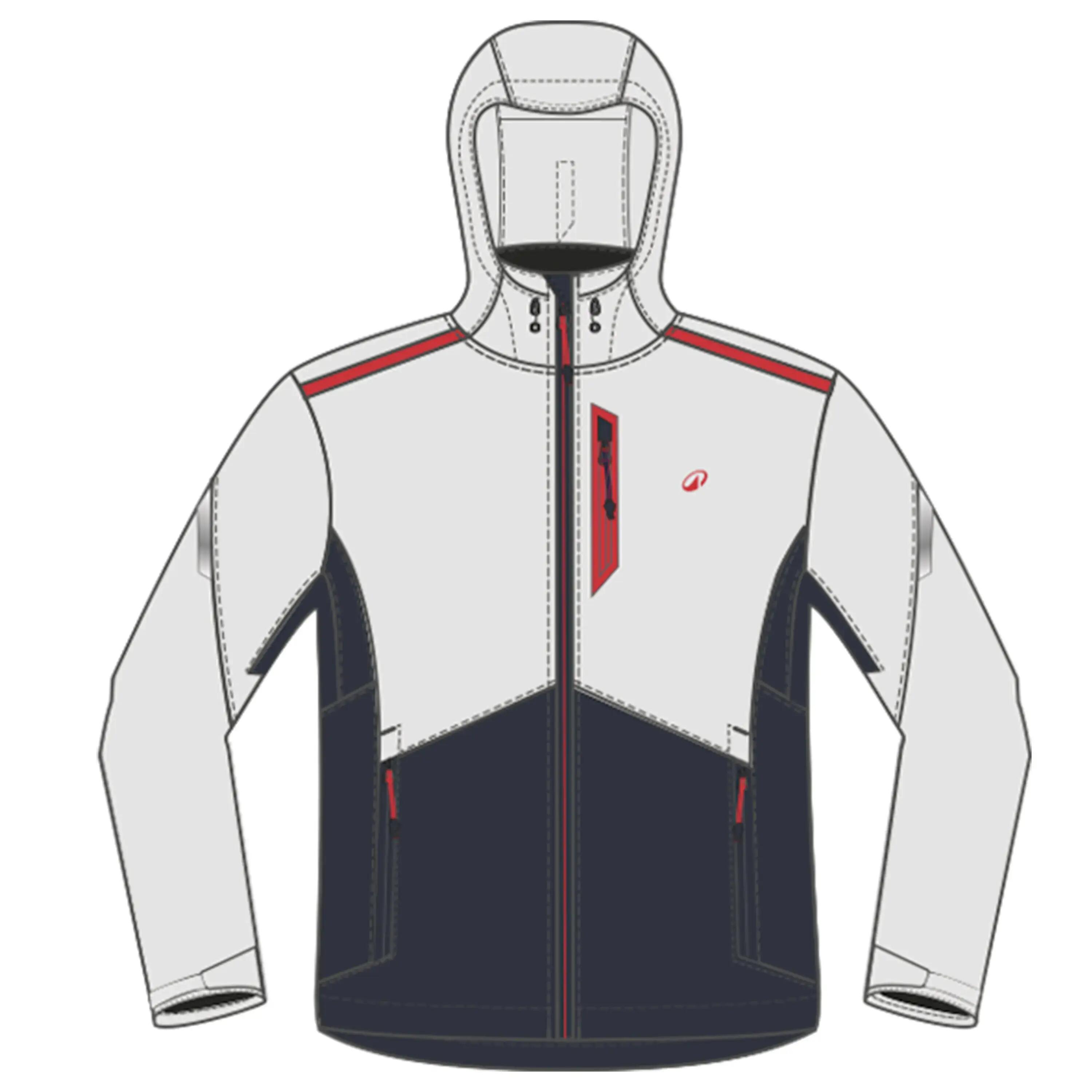 Giacca vela uomo SOFTSHELL 500 antivento grigio-nero 25/26