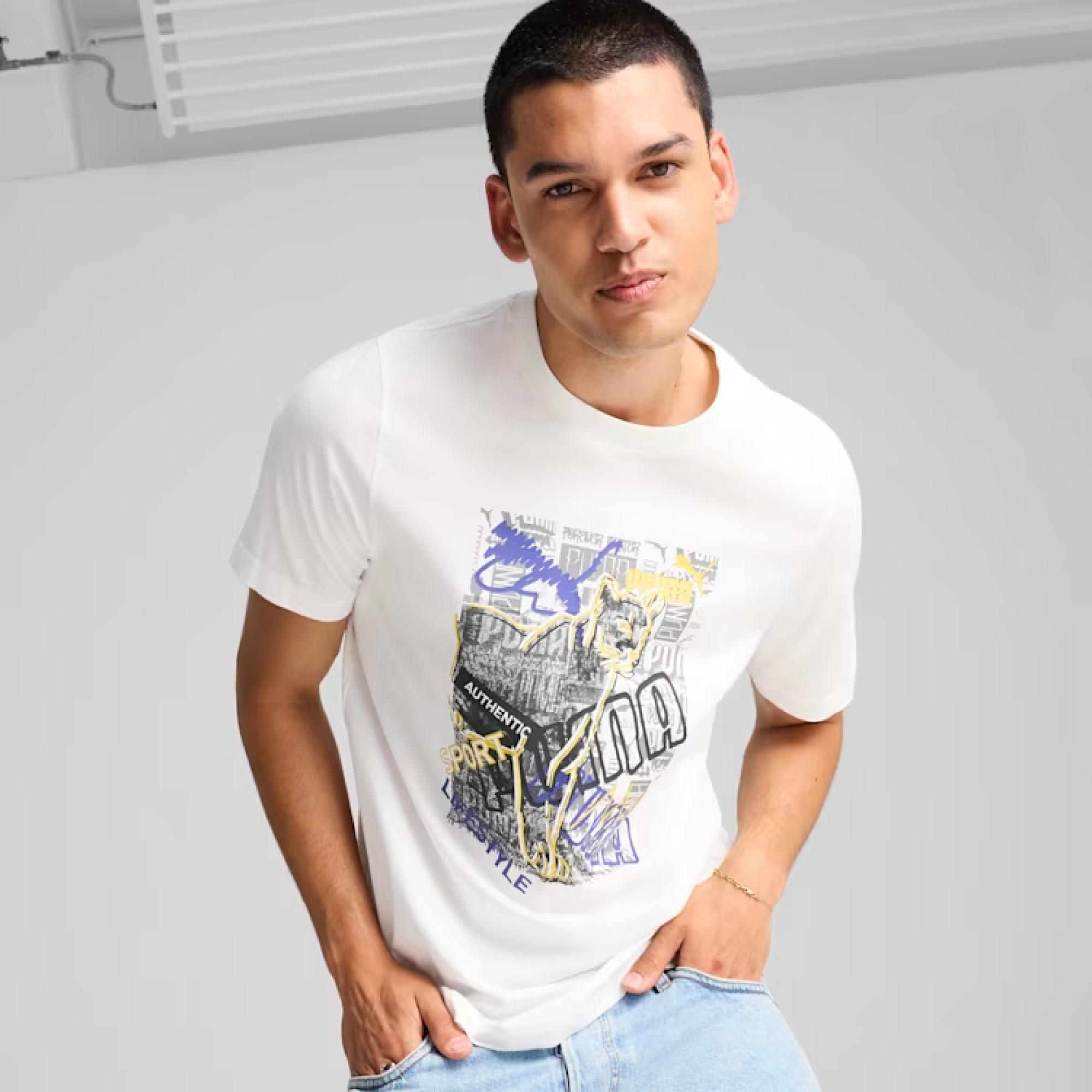 PUMA GRAPHICS Photoprint Tee - White