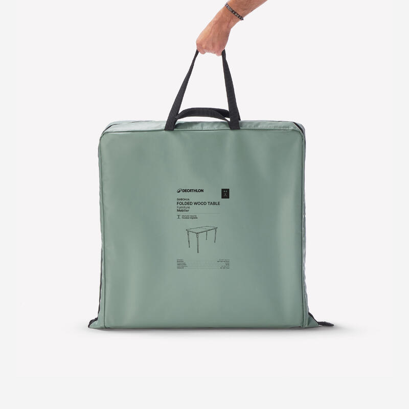 Stół kempingowy składany regulowany (50-71 cm) Quechua dla 4-6 osób