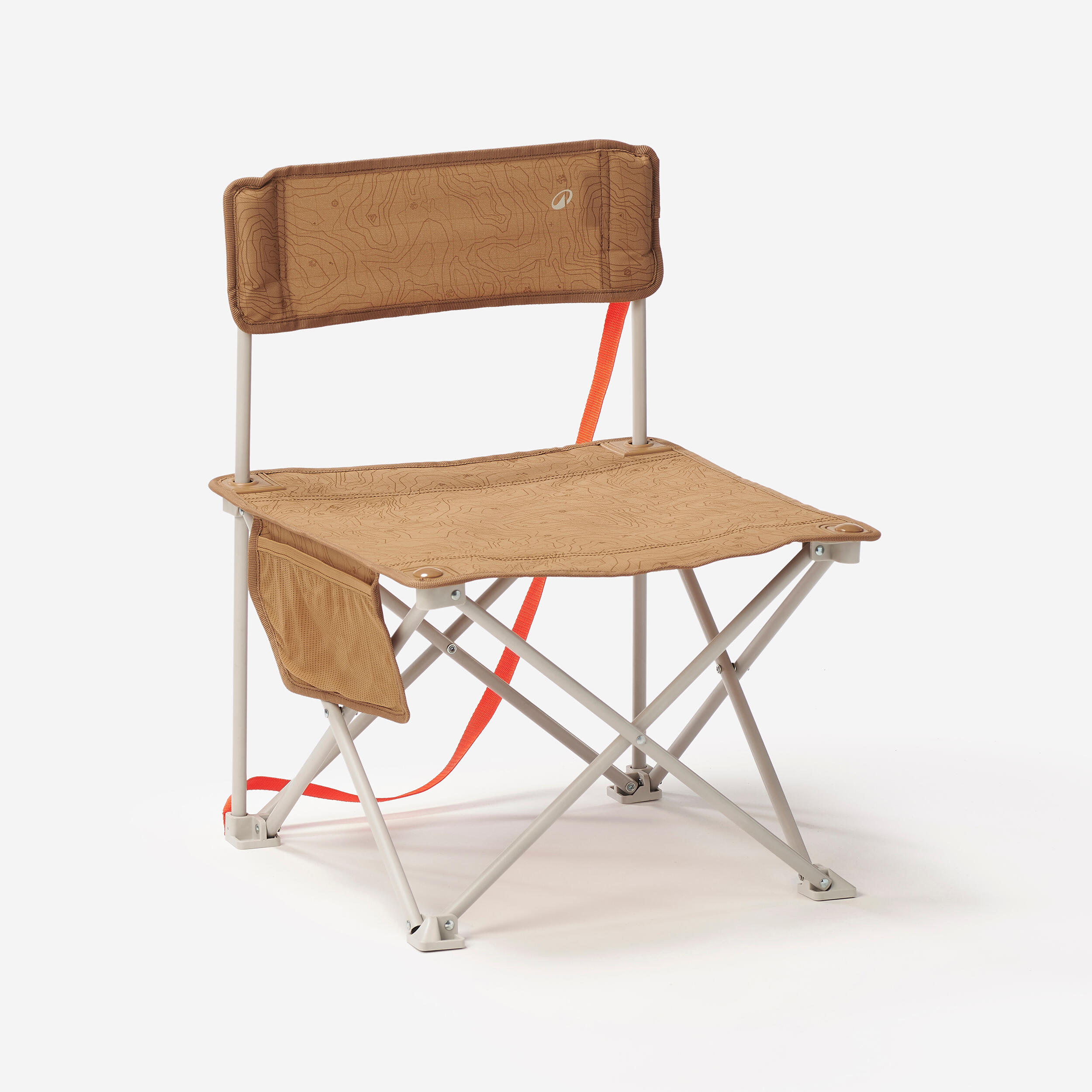 Low camping chair 100 - compact and foldable