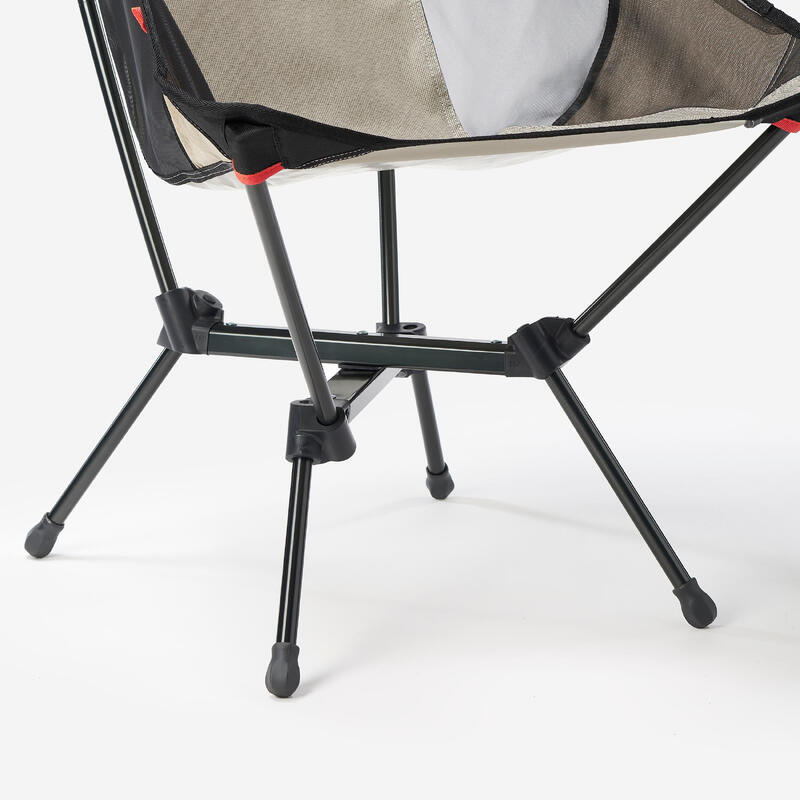 Scaun jos de camping, ultra compact și cu spătar înalt, 500 L