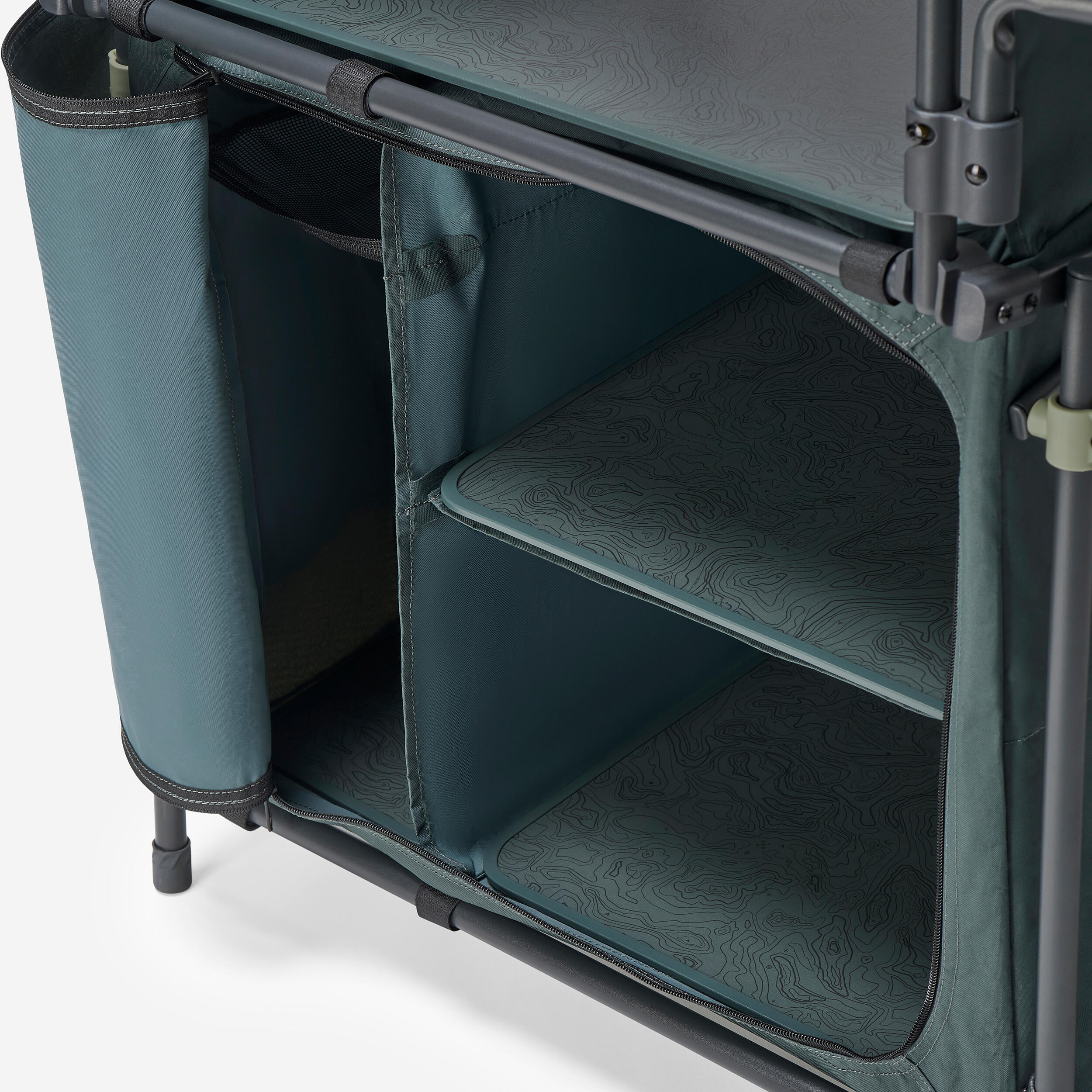 Camping Kitchen Unit Large - Folding and Compact - QUECHUA