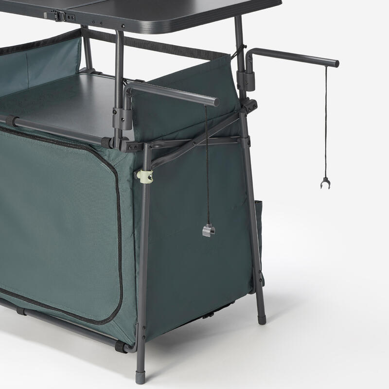 Mobilier de bucătărie de camping L, pliabil și cu protecție la vânt