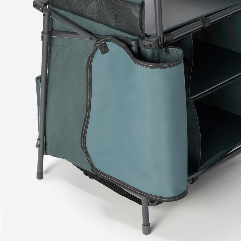 Mobilier de bucătărie de camping L, pliabil și cu protecție la vânt
