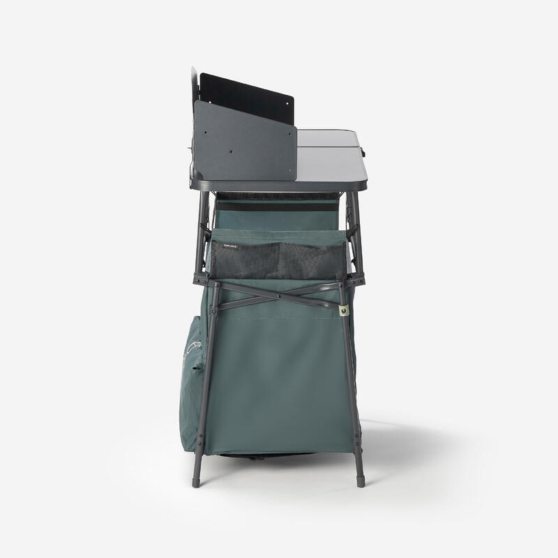 Mobilier de bucătărie de camping L, pliabil și cu protecție la vânt