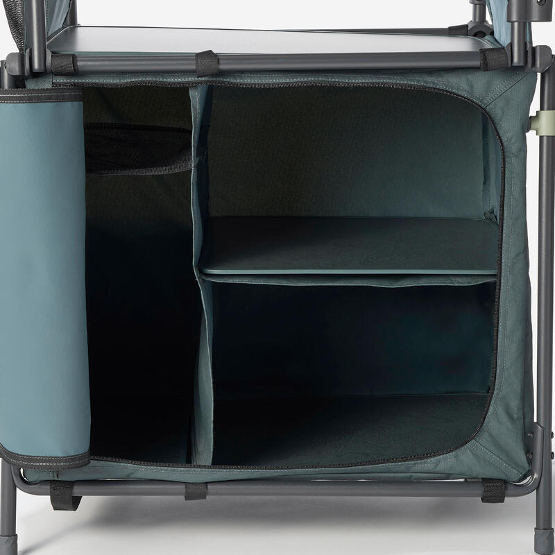 Mobilier de bucătărie de camping L, pliabil și cu protecție la vânt