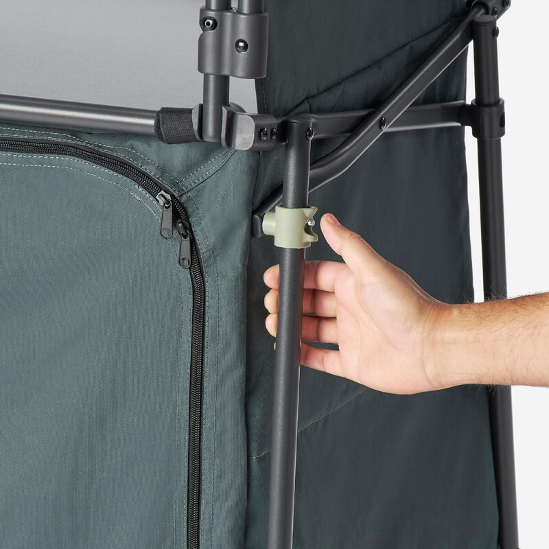 Mobilier de bucătărie de camping L, pliabil și cu protecție la vânt