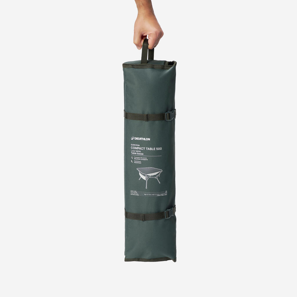 ΧΑΜΗΛΟ ΤΡΑΠΕΖΙ ΓΙΑ ΚΑΜΠΙΝΓΚ - COMPACT - 500 - ΜΠΕΖ/ΠΡΑΣΙΝΟ