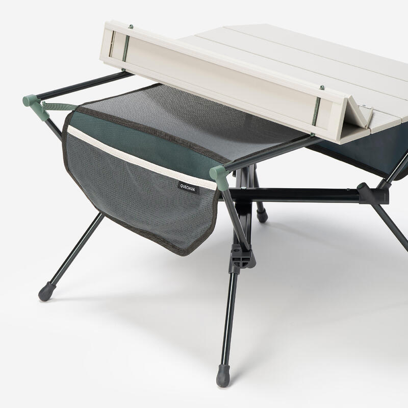 Compacte lage campingtafel 500 beige groen