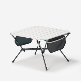 TABLE BASSE -  COMPACTE - DE CAMPING- 500  -BEIGE- VERT
