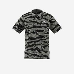 T-shirt de fitness pour homme, imprimé camouflage, vert