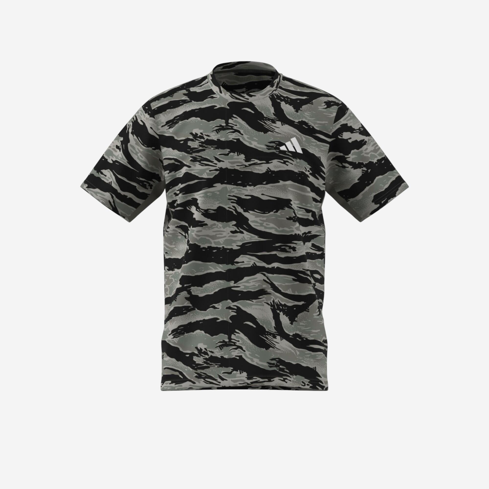 ADIDAS Camiseta Fitness Hombre Verde Estampado Camuflaje