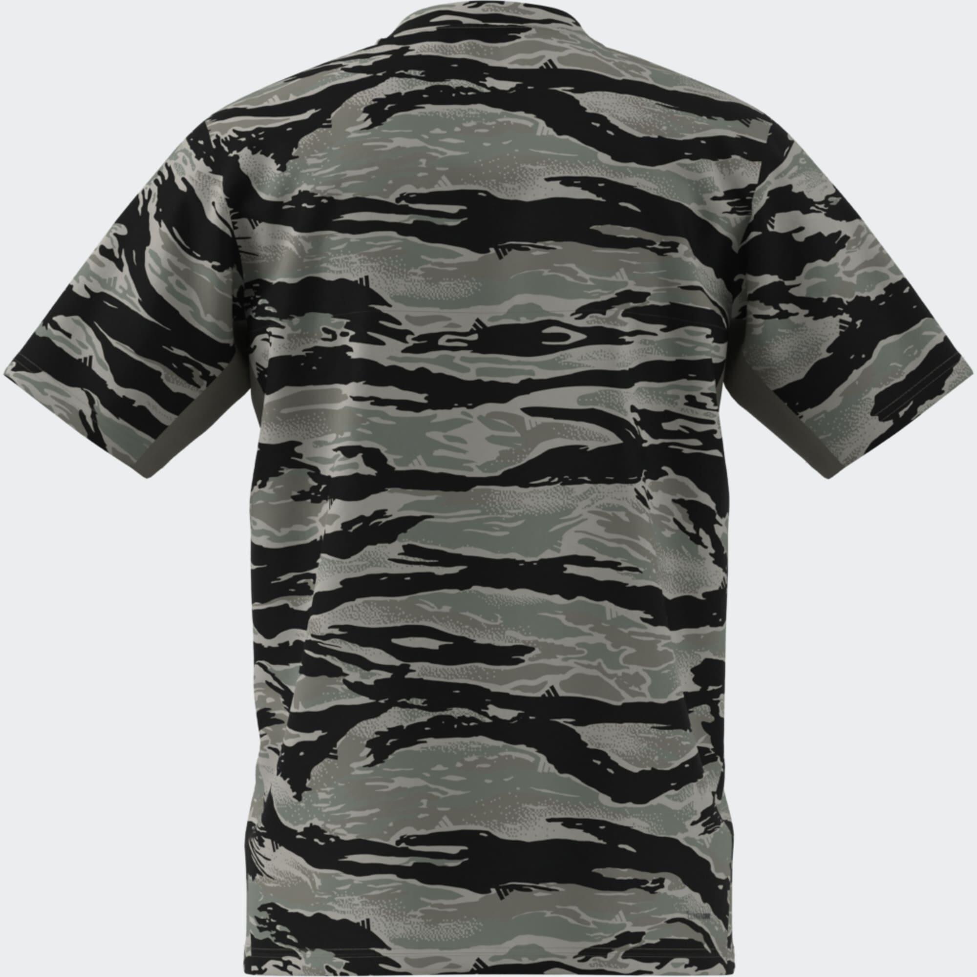 Men's Fitness T-Shirt - Green Camouflage Print 5/8