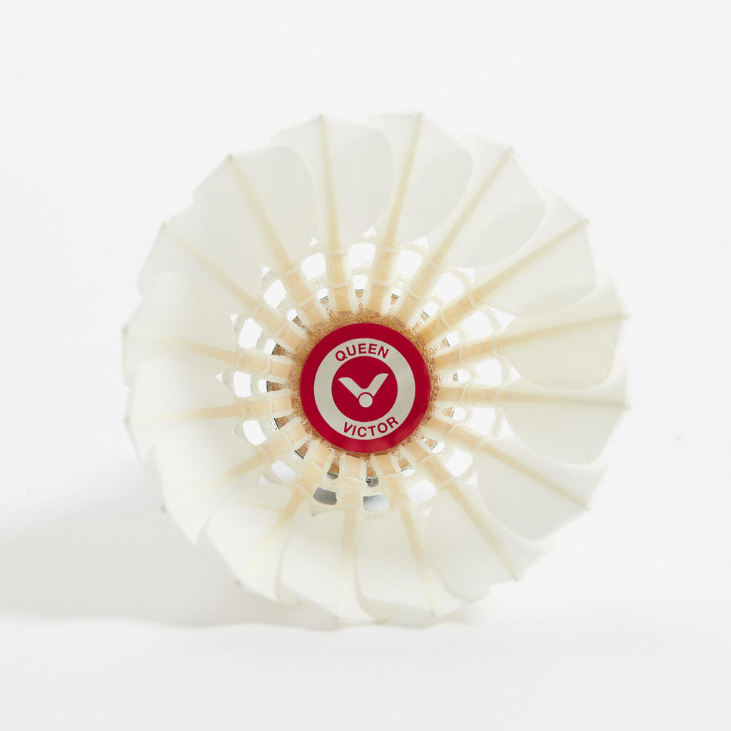 Loptica za badminton s perima QUEEN SPEED 77 (12 komada)