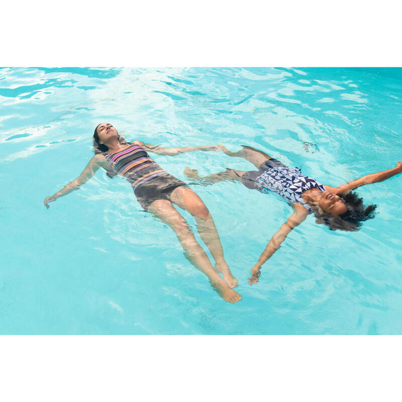 Maillot de bain 1 pièce tankini shorty natation Femme - Heva bleu