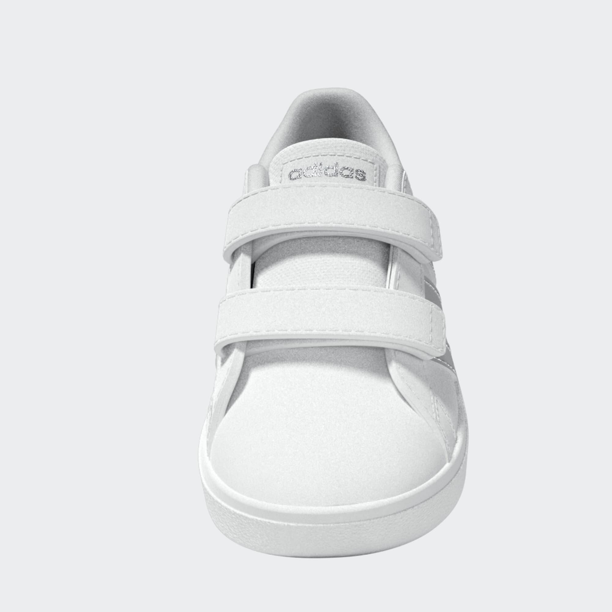 Scarpe primi passi ADIDAS bambino GRAND COURT 2.0 con strap bianco-argento 7/11