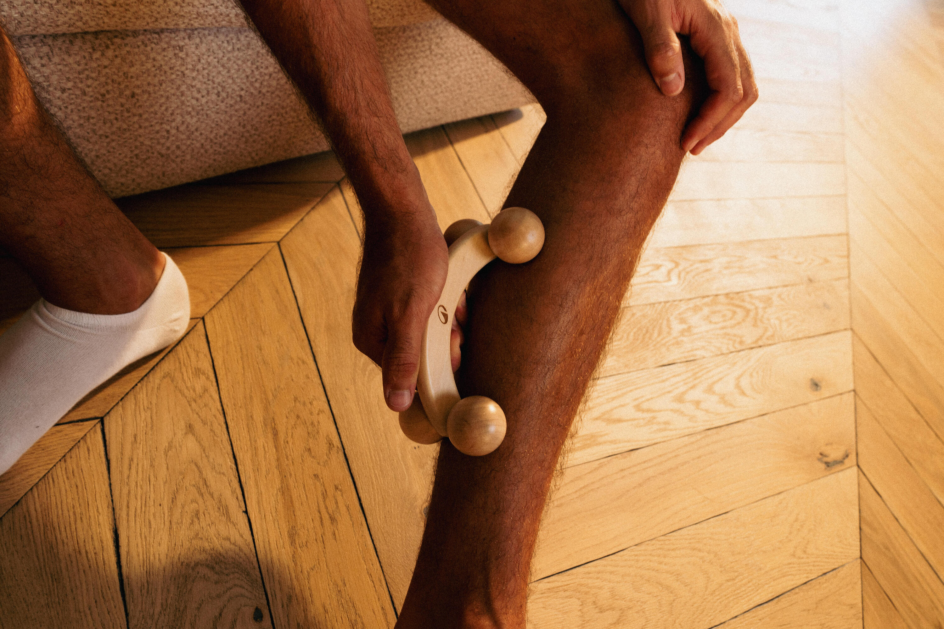 Poignée de massage en bois 4 boules 6/9