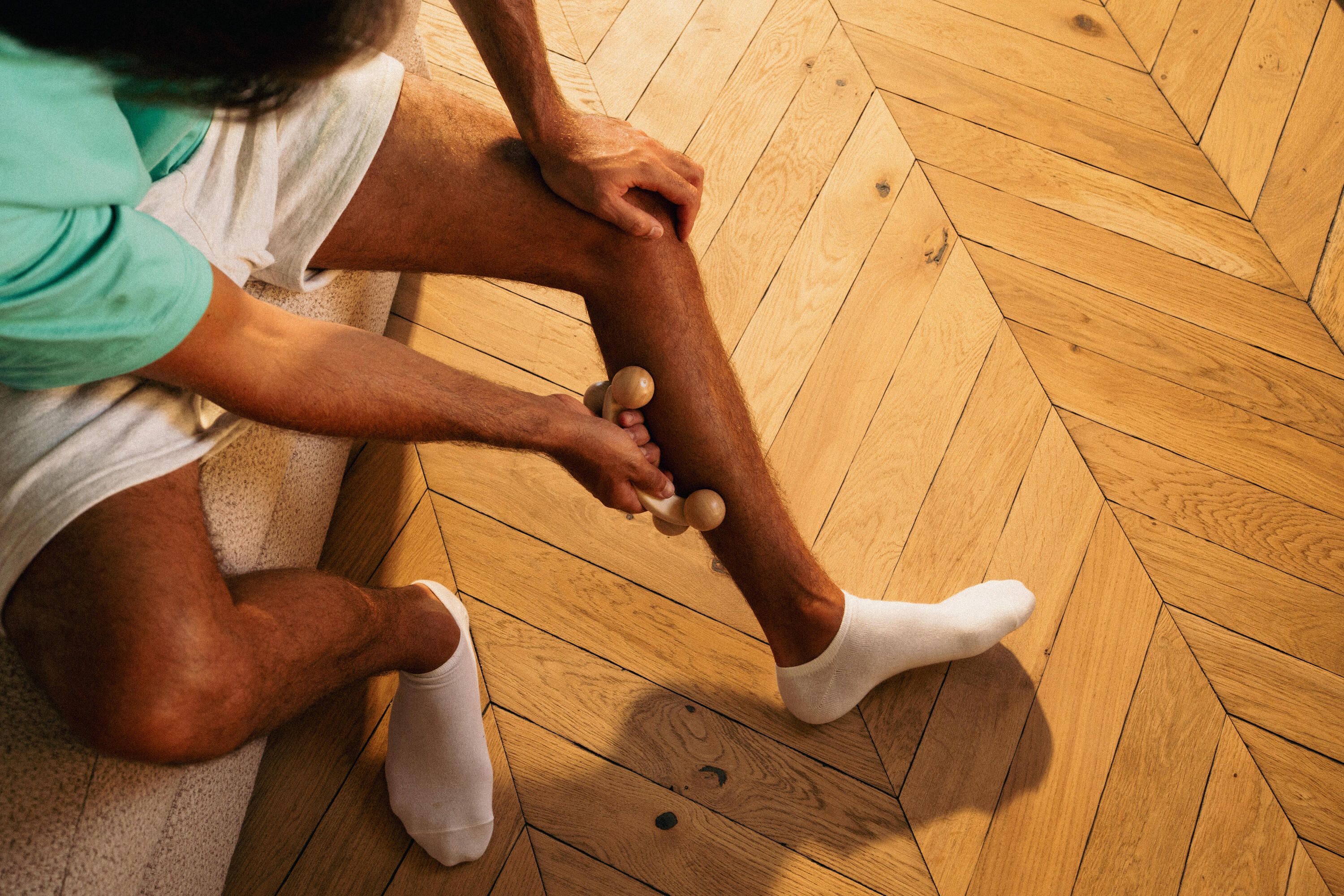 Poignée de massage en bois 4 boules 5/9