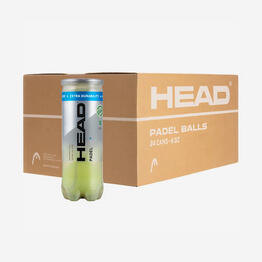 Carton 24 tubes de 3 balles de padel pressurisées- Head padel pro +