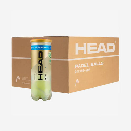 Palline padel pressurizzate Head PADEL PRO S+ 24 tubi x3