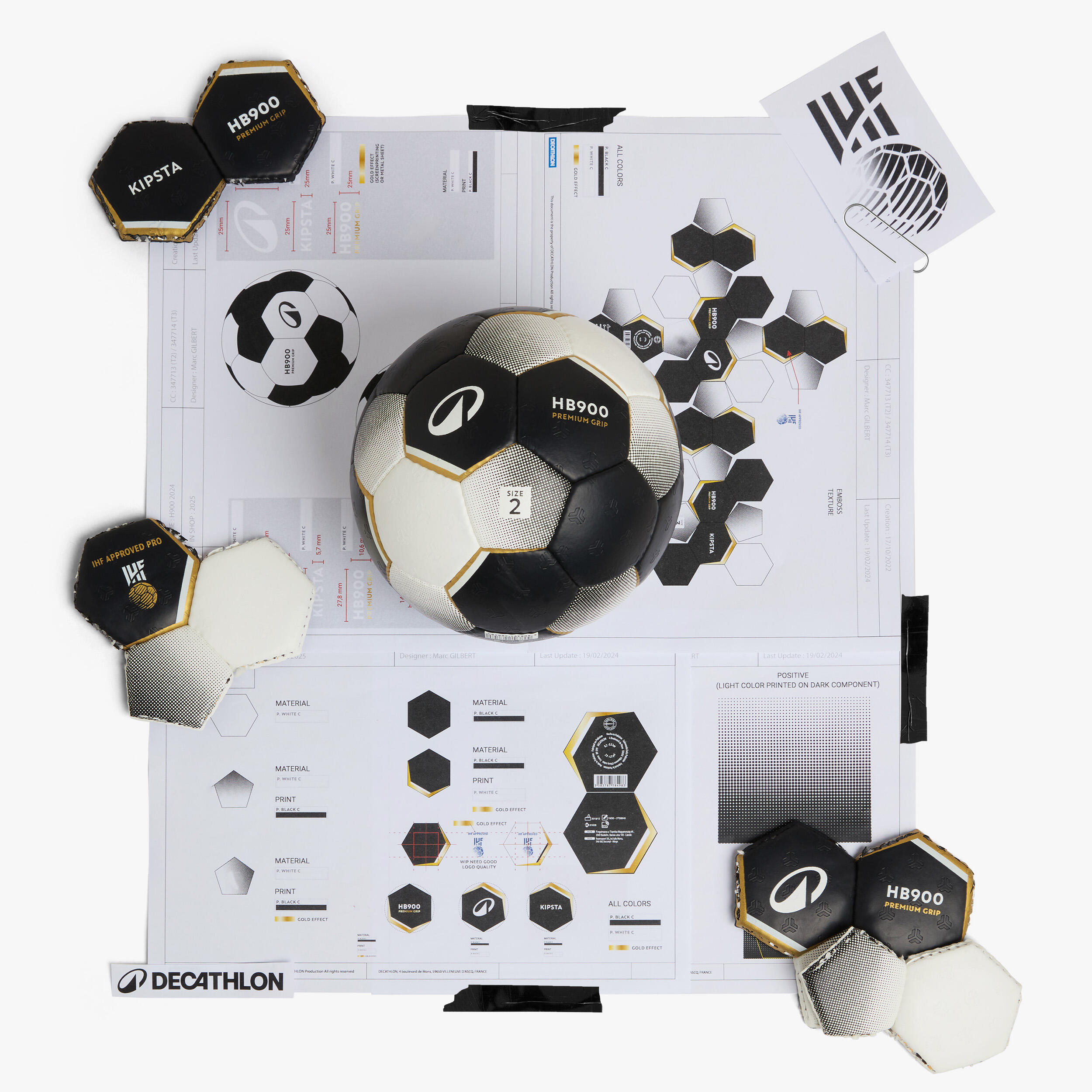 Bola de Andebol HB900 Premium Grip Tamanho 2 13/16