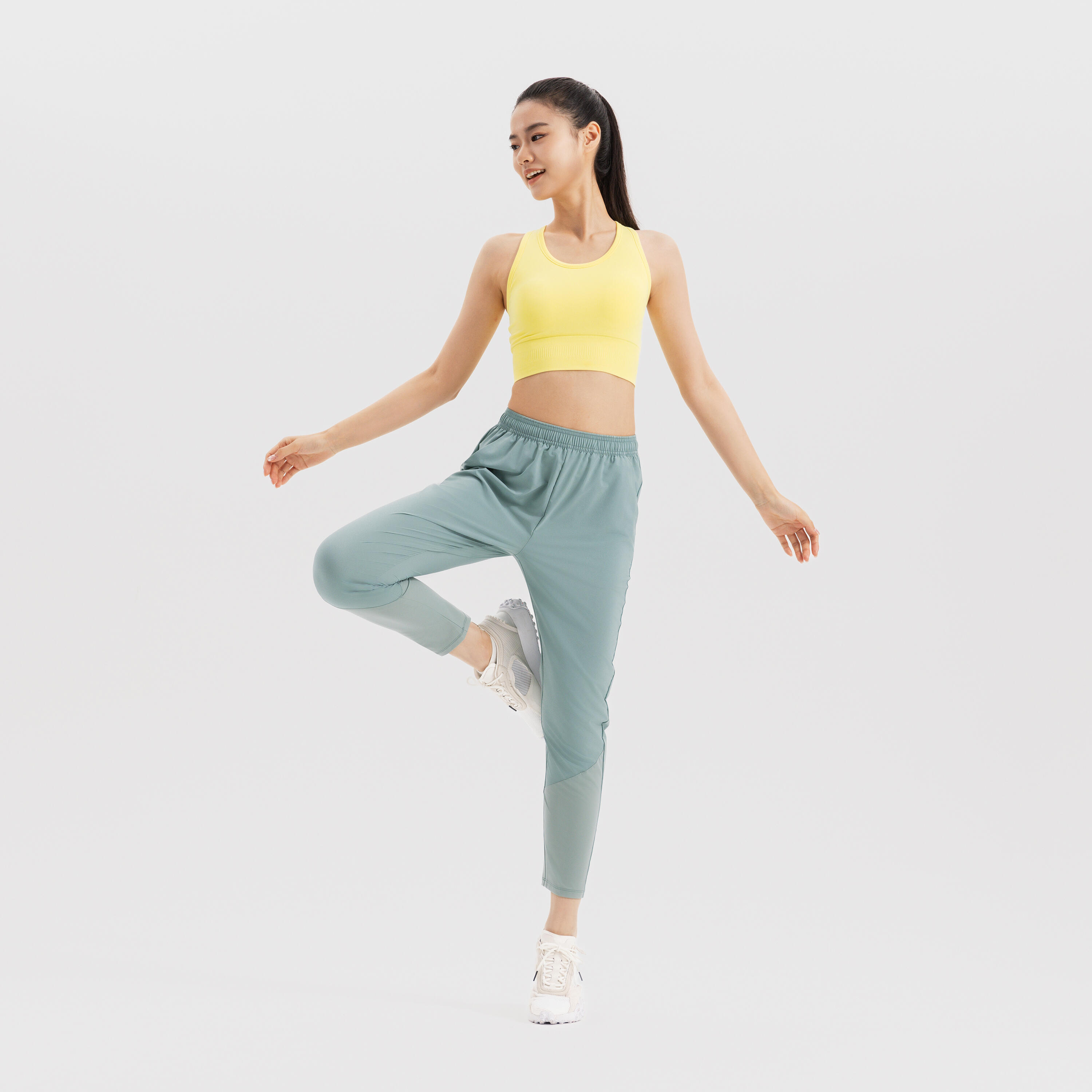 CN FPANT WOVEN 100 LIGHT GREEN