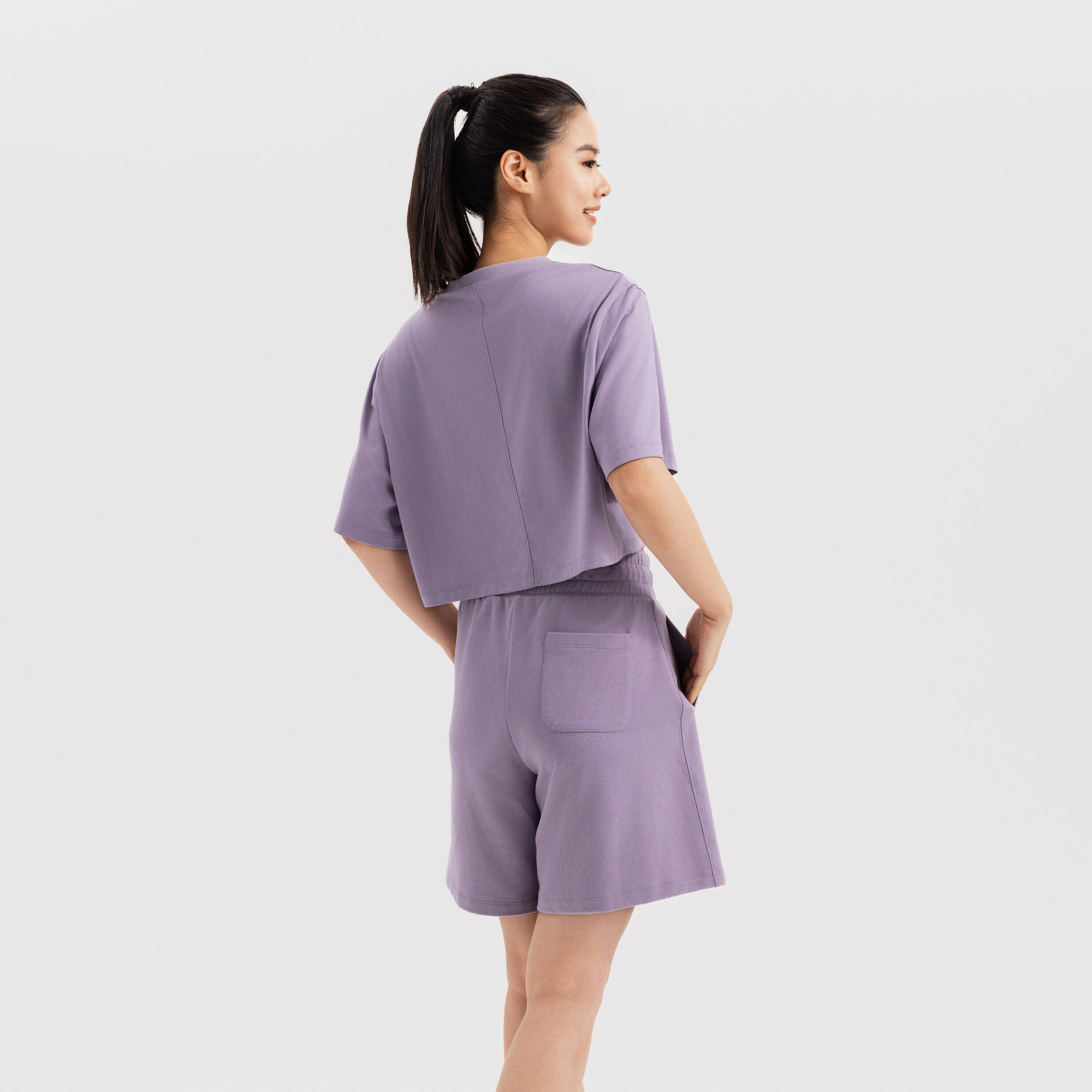 Women's Cropped T-Shirt 520- Smoked Purple -  4