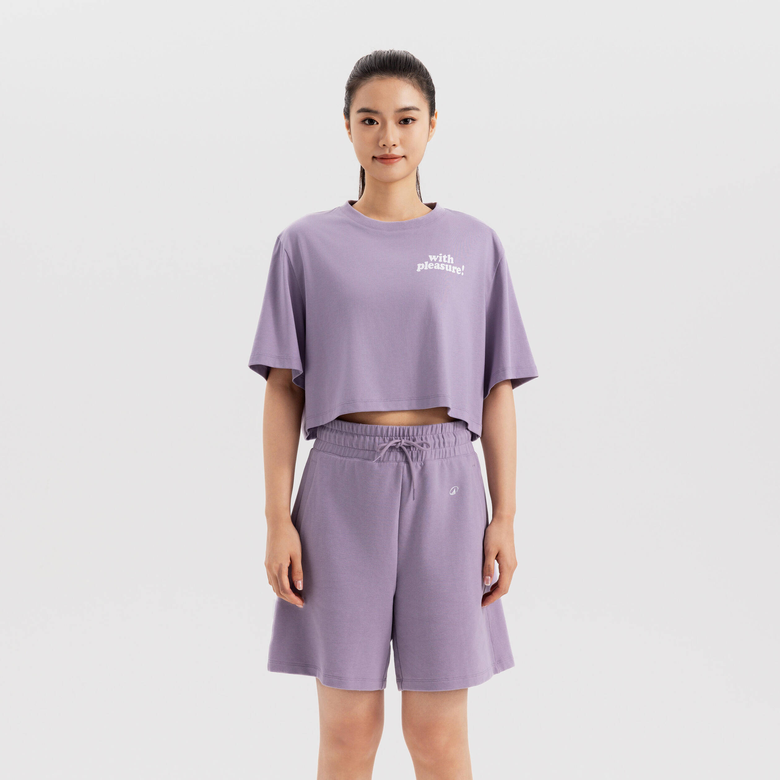 Women's Cropped T-Shirt 520- Smoked Purple